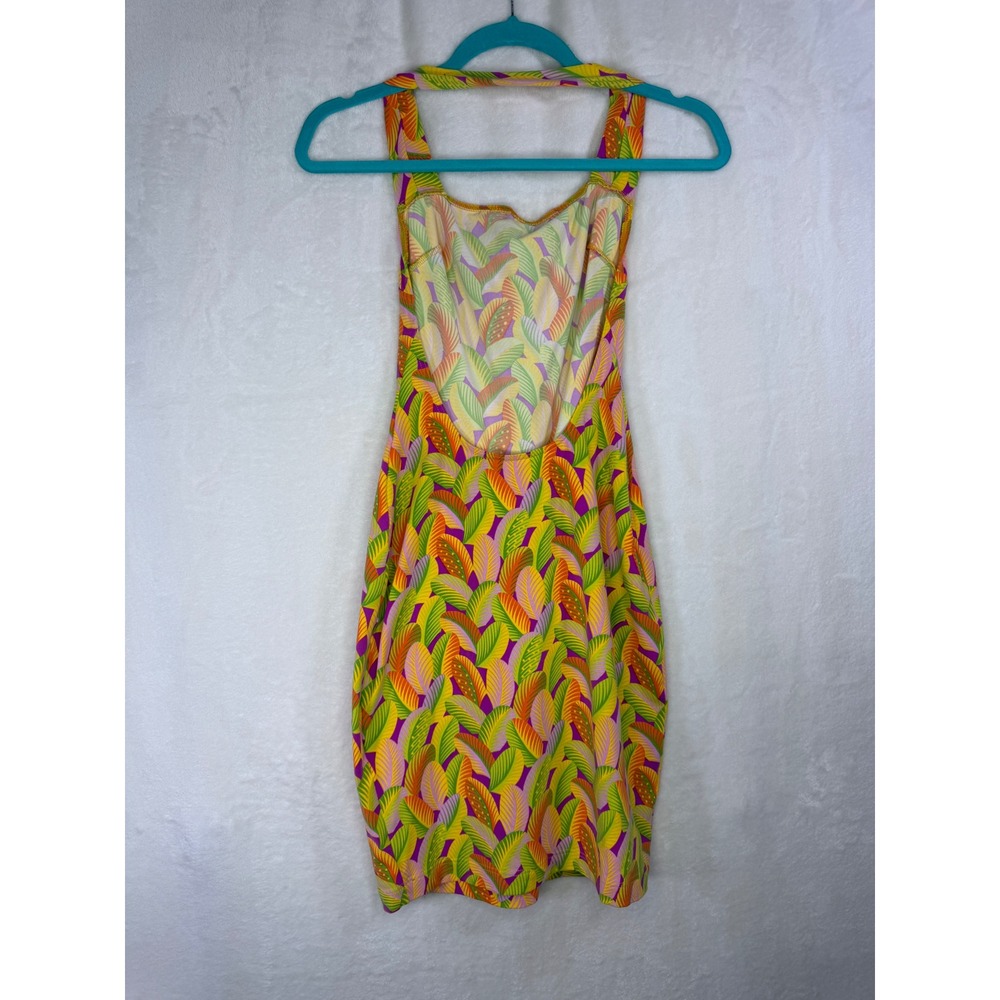 Manuel Canovas Mini Dress Womens 6 Multicolor Tropical Print Halter Backless - Picture 3 of 6
